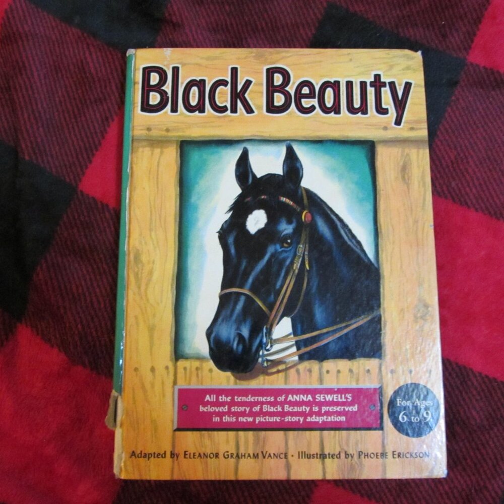 3 for $36 - black beauty hardcover book anna sewell vintage 1970s (B39)